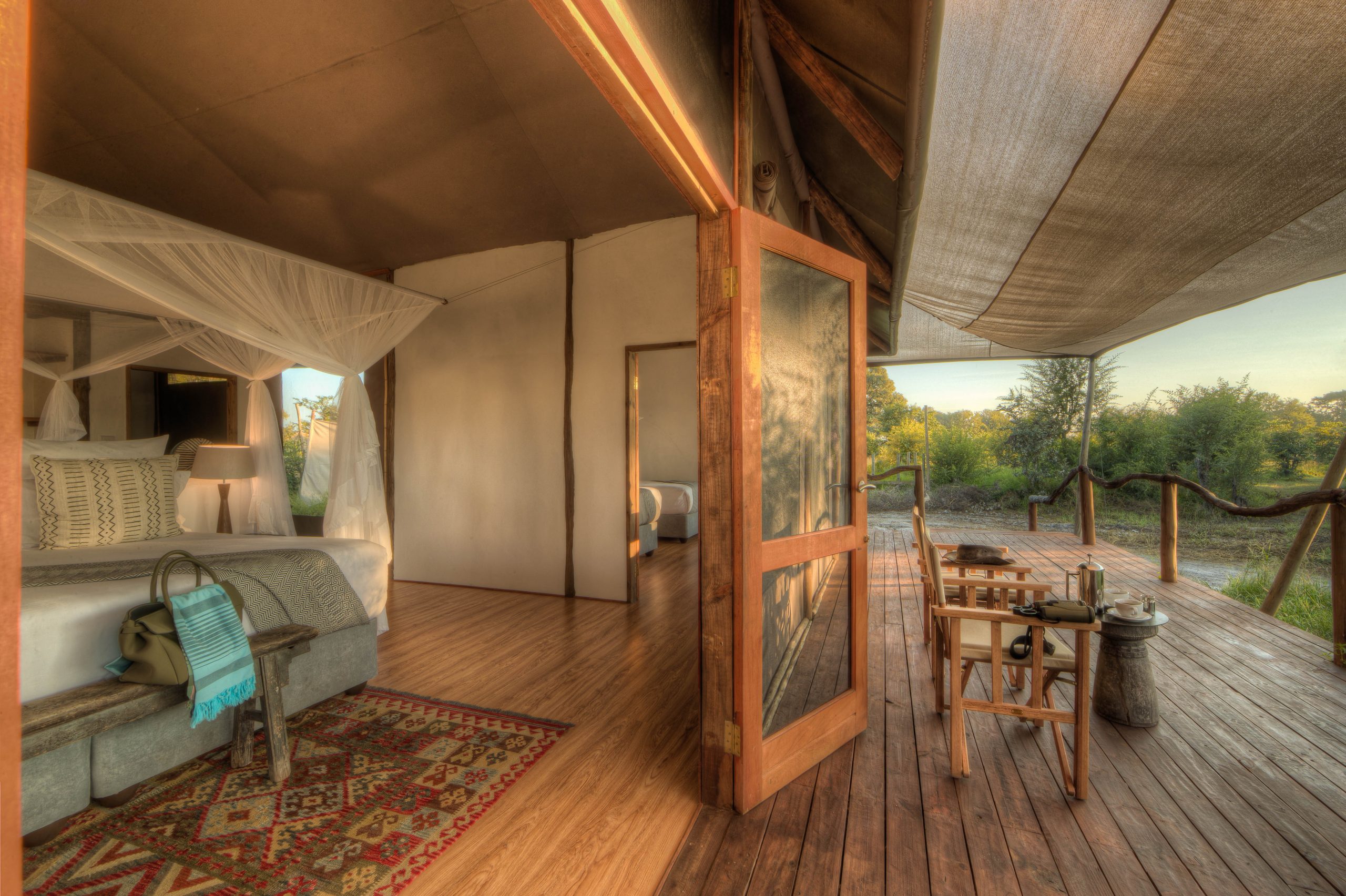 Private decking safari lodge